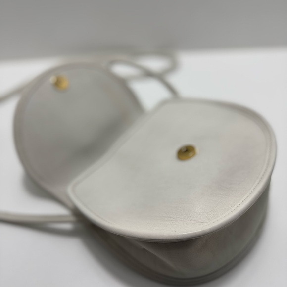 COACH VINTAGE Casey Bag in Bone White with Green Scarf - Picture 11 of 15